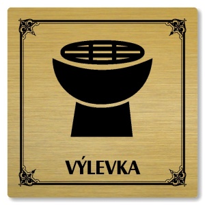 Výlevka, 80x80mm, zlatá, Nebraska